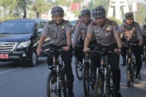 Ada Polisi Beratroli Sepeda di Banjarbaru, Salah Satunya Kapolres